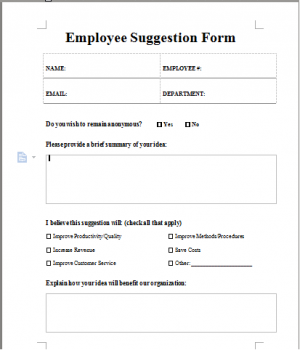 employee suggestion form template human resource hr templates resources and downloads employee suggestion form template human resource hr templates resources and downloads
